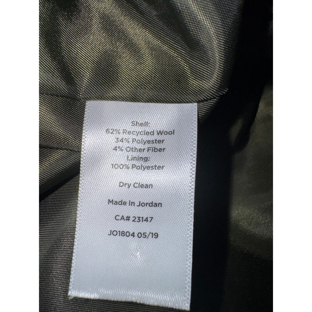 Talbots Petite Olive Green Recycled Wool Blend Double Breasted Blazer Jacket 10P - Picture 5 of 5